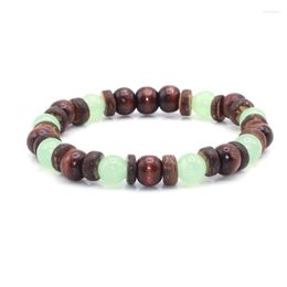 Charm Bracelets 8 MM Mixed Wood Coconut Shells And Natural Stone Beads Bracelet Fashion Handmade Yoga Jewellery For Men Women Accessories