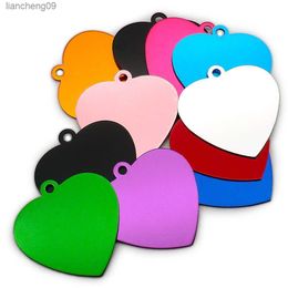 Wholesale 20pcs Heart Name Pet Tags ID Cumstom Personalized Dog Cats ID Tags Engeraved For Dog Cat Name Charm ID Tag Collar Pet L230620