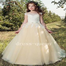 Flower Girl Dresses for Wedding Little Girls Kids Child Dress with Flower Fashion Princess Party Pageant Communion Dress183Y
