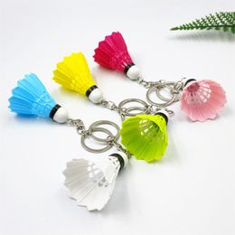 Creative Badminton Keychain Cute Mini Shuttlecock Keyring PVC Sport Pendant for Men Car Key Holder Bag Charm Club Souvenir Gifts