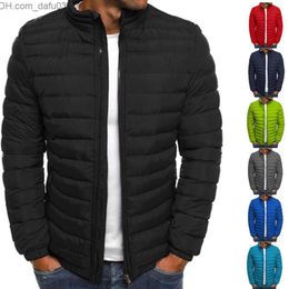 Men's Down Parkas Winter Down Jackets For Men Warm Cotton Padded Casual Puffer Coats Zipper Slim Plus Size S-3XL Outwear Z230727