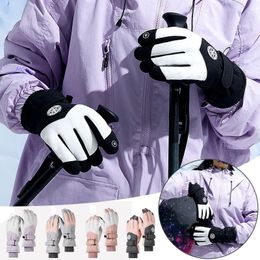 Ski Gloves MenWomen Winter Snowboard Nonslip Touch Screen Waterproof Motorcycle Cycling Fleece Warm Snow Drop 230726