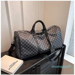 Designer Large Capacity Plaid Travel Bags Fitness Yoga Messenger Bags Fashion Portable Boarding Bag