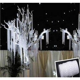 Party Supplie 30m Acrylic Crystal Beads Clear Diamond Wedding Party Garland Chandelier Curtain Decorations257N