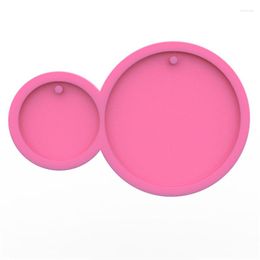 Baking Moulds Silicone Mould Double Circle DIY Resin Keychain Pendant Epoxy Moulds For Jewellery Making Tools Handmade Craft Z19