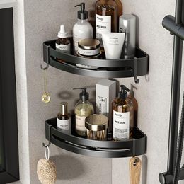 Toys Bathroom Shees Nodrill Wall Mount Corner Shower Shelf Storage Rack Holder for Shampoo Makeup Organizer Bathroom Accessories