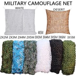 Tents and Shelters Military Camouflage Net White Blue Beige Desert Hunting Hidden Outdoor Awning Garden Shade Gazebo 3x6 4x5 3x10 230726