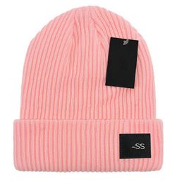 Fashion Solid Color Beanies O S S Men Women Multicolor Warm Soft Elastic Cap Sport Bonnet Winter Knitted Cap