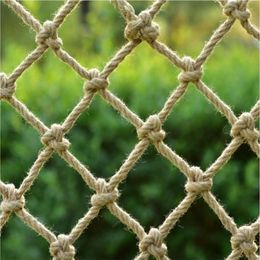 Feeding Child Safety Net Hand Made Jute Rope Net Stair Protective Fencing Mesh Garden Anti Bird Deer Chicken Home Decoration Ceiling Net