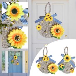Decorative Flowers Bee Sunflower Wreath Easter Day Party Decorations Holiday