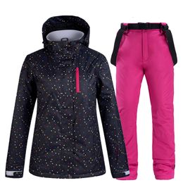 Other Sporting Goods Winter Women Ski Suit Jacket and Pants for Warm Waterproof Windproof Snowboarding Suits Female Coat 230726