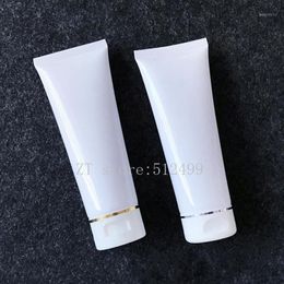 100ml Golden sliver Edge White Soft Hose Tubes Hand Facial Cream Empty Squeeze Tube Shampoo Lotion Refillable Containers1238S