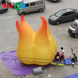 SAYOK 2.5m/4m/5mH Inflatable Flame Decoration Inflatable Flame Model for Event Advertising Party Wedding Halloween