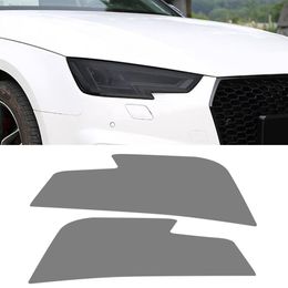 Car Headlight Film Smoked Black Front Light Lamp Film Protector Cover Trim Sticker Exterior Accessories for Audi A4 B9 2016-2021282U