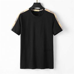 Wrinkle Cotton Beige Classic Breathable Burberies Shirts Black Resistant Burbreries Plaid Stripe Mens Brand Designer Letters Tee 100 Mens