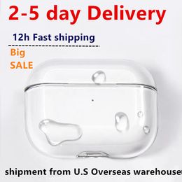 USA Stock für Apple Airpods Pro 2 2. Generation Airpod 3 Profis Kopfhörerzubehör Solide TPU-Silikon-Schutzhülle für Kopfhörer, kabelloses Laden, stoßfeste Hülle