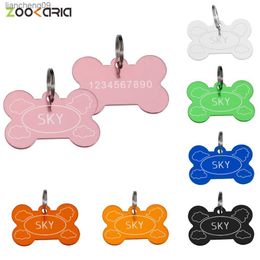 Personalized Colorful Dog Cat ID Tag Pet Collar Accessories Pets Name Tag Customized Stainless Steel Pet Collars Tags Wholesale L230620