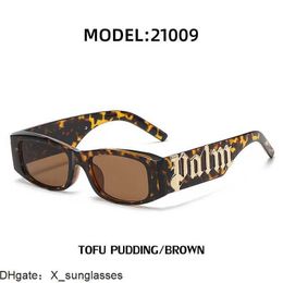 Retro small frame sunglasses for women with high-end panel design letters palm angles men Personalised retro glasses ISWB