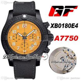 GF XB0180E4 ETA A7750 Automatic Chronograph Volcano Special Polymer Mens Watch PVD Yellow Dial Nylon Leather PTBL Super Edition Pu193p