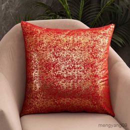 Cushion/Decorative Luxury Golden Fashion Velvet Cushion Cover 45x45cm 50x50cm Decorative Sofa Cover Case Design Cushion Cover No Core R230727