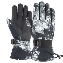 Ski Gloves Winter Men Women Warm Ski Gloves Waterproof Skateboard Motorcycle Riding Cycling Snow Windproof Thermal Gloves HKD230727