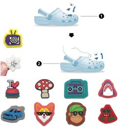 Shoe Parts Accessories Pattern Charm For Clog Jibbitz Bubble Slides Sandals Pvc Decorations Christmas Birthday Gift Party Favors Carto Otdps