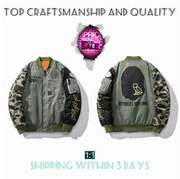 Mens jackets Top Craftsmanship Shark Star Spots designers coat Varsity co-branding Stylist Military style Camouflage Baseball wear