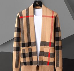 Men's Winter Designer Brand Luxury Fashion Knit Cardigans Male Casual Sweatercoat Trendy Jacket Autumn Outwear Coats