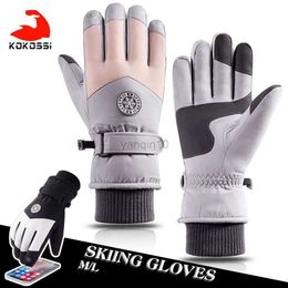 Ski Gloves KoKossi Winter Warmth Ski Gloves Outdoor Sports Unisex Waterproof Windproof Touch Screen Non-slip Cycling Snow Snowboard Gloves HKD230727