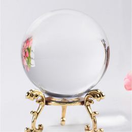 Decorative Objects Figurines Clear Crystal Ball Crafts Balls Gift Healing Sphere P ography Props Gifts Artificial Glass Balll 230727