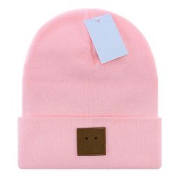 New Beanies Knitted Black pink Winter Men's Women Ladies A.S Skullcap Solid Cap Thick hat