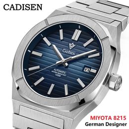 Jackets Cadisen Diver Watch Retro Sapphire Miyota 8215 German Designer Men Automatic Mechanical Watches 10bar Waterproof Luminous
