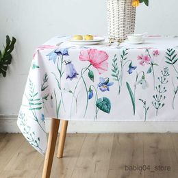 Table Cloth Plant Flowers Tablecloth Rectangular Waterproof Oil Proof Tablecloth Tea Table Cloth Coffee Table Cover Wedding Decor Tapete R230727