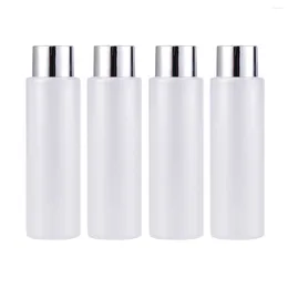 Storage Bottles 4pcs 200ml Refillable Travel For Toiletries PET Dispenser Container Jar Pot Lotions Emollient Water Shower Gel