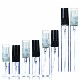 Packing Bottles 2Ml L 5Ml 10Ml Portable Spray Bottle Refillable Clear Glass Sample Vial Cosmetic Atomizers Container For Travel Drop D Oti5C