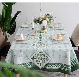 Table Cloth Tablecloth Christmas Small Fresh Waterproof and Oil-proof Kitchen Tablecloth Coffee Table TV De Table R230727