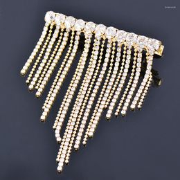 Hair Clips KIOOZOL Korean Fashion Crystal Bow Tassels Gold Colour Women Jewellery 2023 Wedding Accessories 002 KO1