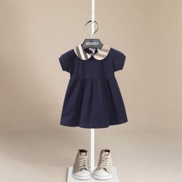 Girl's Dresses Summer Dress Baby Girls Cotton Floral Doll Collar Striped Casual Clothes Soft and Comfort for Toddler Infant Kids 1 To 7 Years 230726