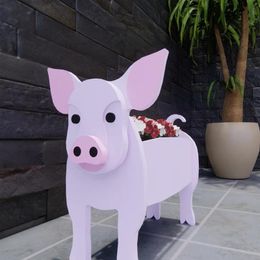 Planters Garden Flower Pot Cat Shape Planter Cows Horse Sheep Rabbit Bear Garden Succulent Pots Diy Pvc Flower Planter Garden Home Decor