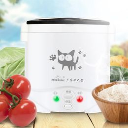 Mini Multifunctional Rice Cooker Portable 1L Water Food Heating Lunch Box Car Truck Cooking2900