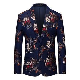 Mens Suits Blazers Fashion Style Korean Version Printed Perform Blazer Vintage for Men Casual Business Party Wedding Dress 5xl 6xl 230726