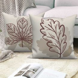 Cushion/Decorative Customizable Leaf Branch Tree Flower Cushion Cover Blue Green Brown Floral Cover Home Sofa Car Decoration Cover