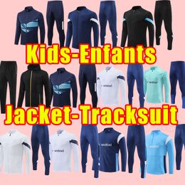 Kids child 23 24 MarseilleS soccer tracksuits MILIK GUENDOUZI PAYET CLAUSS GERSON VERETOUT ALEXIS HARIT long sleeve tracksuit jacket coat pants training