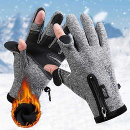 Ski Gloves Motorcycle Gloves 1 Pair Fashion Touch Screen Anti-pilling Winter Adjustable Temperature Fishing Gloves for Ski HKD230727