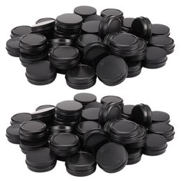 Storage Boxes & Bins Aluminium Tin - 80 Pack 1Oz 30G Round Metal Container Screw Top Cosmetic Sample Containers Candle Tins3341