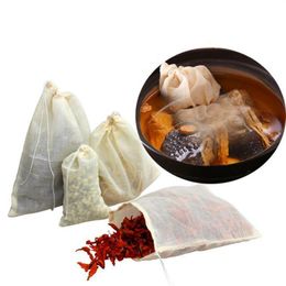 Whole Portable 100pc 8x10cm Cotton Muslin Reusable Drawstring Bags Packing Bath Soap Herbs Philtre Tea Bags293q