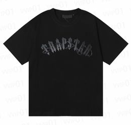 23s Mens T-shirts Trapstar t Shirt Designer Print Letter Luxury Black and White Grey Summer Sports Fashion Top Short Sleeve S-xl 4uub