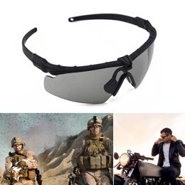 Outdoor Eyewear Tactical Eyepieces Glasses Men Sunglasses Scratch proof Military Airsoft Goggle Safety Protectio 230726