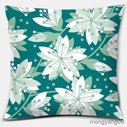 Cushion/Decorative Abstract Green Series Throw Gift Home Office Decoration Throw Bedroom Sofa Car Cushion Cover R230727