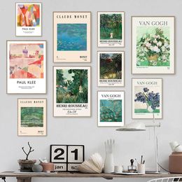 Other Event Party Supplies Vintage Van Gogh Matisse Rose Iris Almond Blossom Nordic Canvas Posters and Prints Pictures Wall Art Painting Living Room Decor 230727